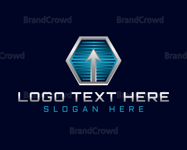 Arrow Hexagon Tech Logo