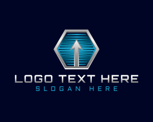 Investment - Arrow Hexagon Tech logo design