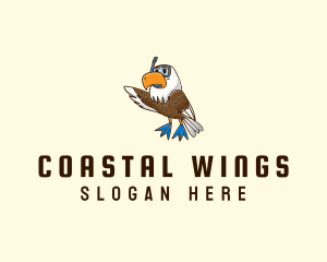 Seagull - Snorkeling Hawk Eagle logo design