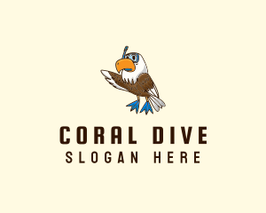 Snorkeling - Snorkeling Hawk Eagle logo design