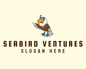 Seabird - Snorkeling Hawk Eagle logo design