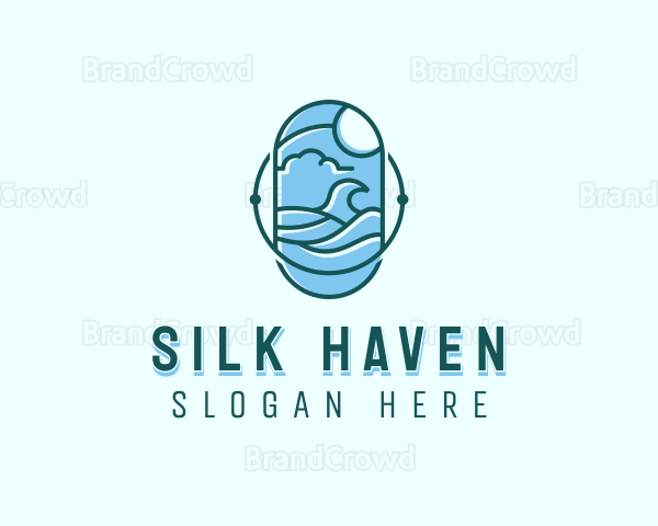 Ocean Surfing Waves Logo