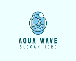 Ocean Surfing Waves logo design