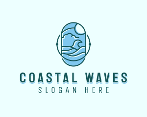 Ocean Surfing Waves logo design