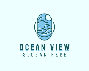 Ocean Surfing Waves logo design