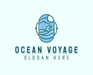 Ocean Surfing Waves logo design