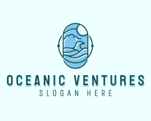 Ocean Surfing Waves logo design