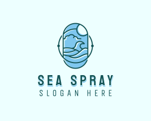 Ocean Surfing Waves logo design