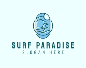 Ocean Surfing Waves logo design