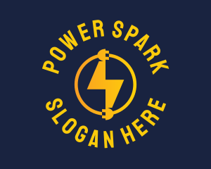 Electrician - Electrician Lightning Plug logo design