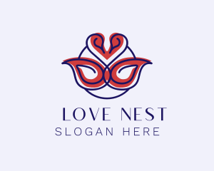 Romantic - Romantic Swan Heart logo design