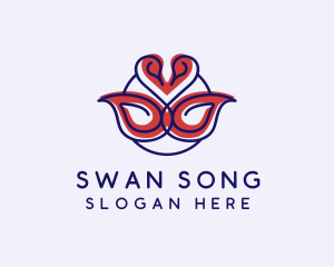 Romantic Swan Dating logo design