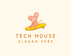 Mouse - Cheese Board Mouse logo design
