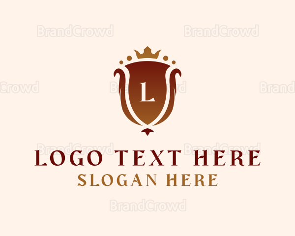 Luxurious Crown Shield Logo