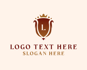 Regal - Luxurious Crown Shield logo design