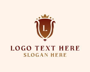 Luxurious Crown Shield Logo