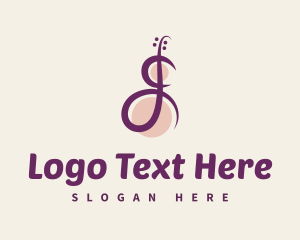 Abstract Violin Music Logo