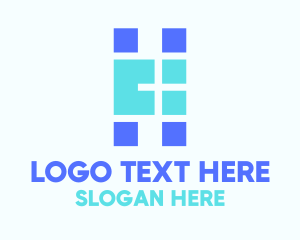 Digital Media - Pixel Media Letter H logo design