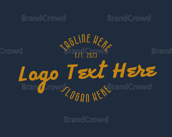 Cursive Retro Company Logo