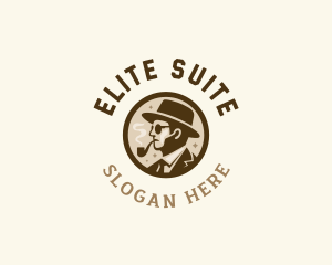 Smoking Pipe Gentleman logo design