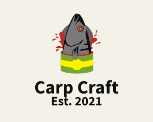 Canned Sardine Fish  logo design