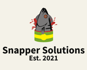 Snapper - Canned Sardine Fish logo design