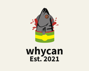 Carp - Canned Sardine Fish logo design