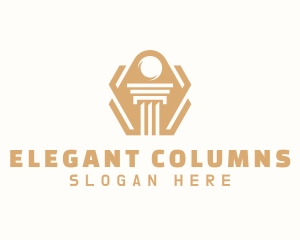 Pillar Column Architecture logo design