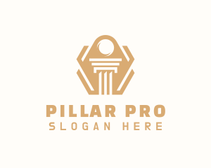 Pillar Column Architecture logo design