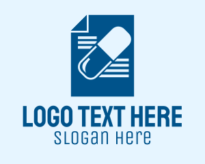 Vitamins - Blue Medicine Prescription logo design