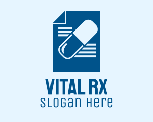 Prescription - Blue Medicine Prescription logo design