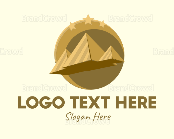 Gold Pyramid Travel Logo