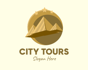 Sightseeing - Gold Pyramid Travel logo design