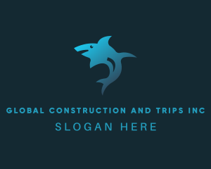 Marine - Fish Shark Aquarium logo design