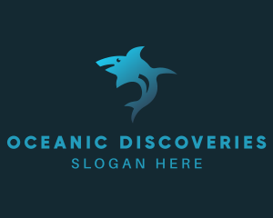 Marine Biologist - Fish Shark Aquarium logo design