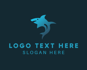 Marine Biologist - Fish Shark Aquarium logo design
