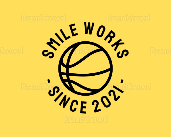 Basketball Hoops Ball Logo