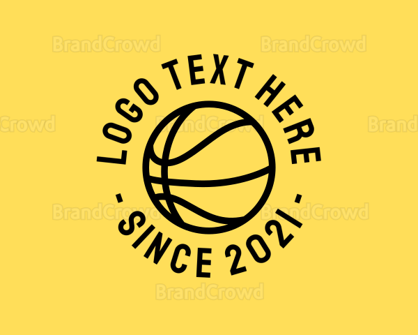 Basketball Hoops Ball Logo