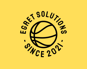 Simple Basketball Hoops Ball logo design