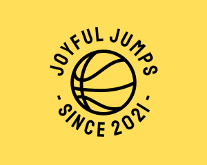 Simple Basketball Hoops Ball logo design