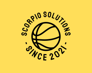 Basketball Hoops Ball logo design