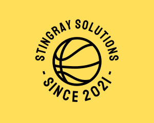 Simple Basketball Hoops Ball logo design