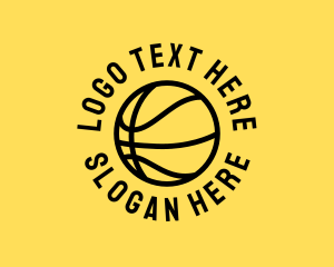 Basketball Hoops Ball Logo