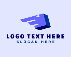 Moving - Shipment Box Wings logo design