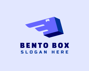 Shipment Box Wings logo design