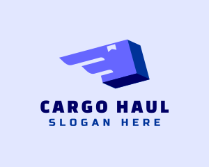 Shipment Box Wings logo design