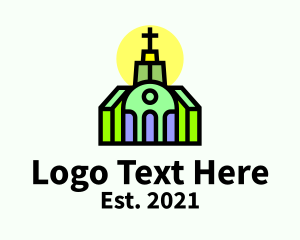 Evangelize - Multicolor Catholic Church logo design