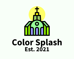 Multicolor Catholic Church logo design