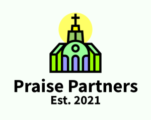Praise - Multicolor Catholic Church logo design
