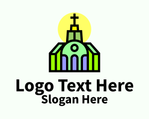 Multicolor Catholic Church Logo